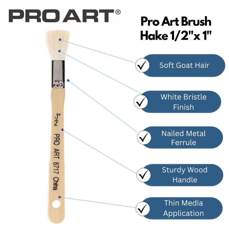 Pro Art Bristle Hake Paintbrush, Natural - Image 2